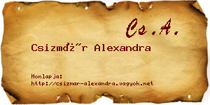 Csizmár Alexandra névjegykártya